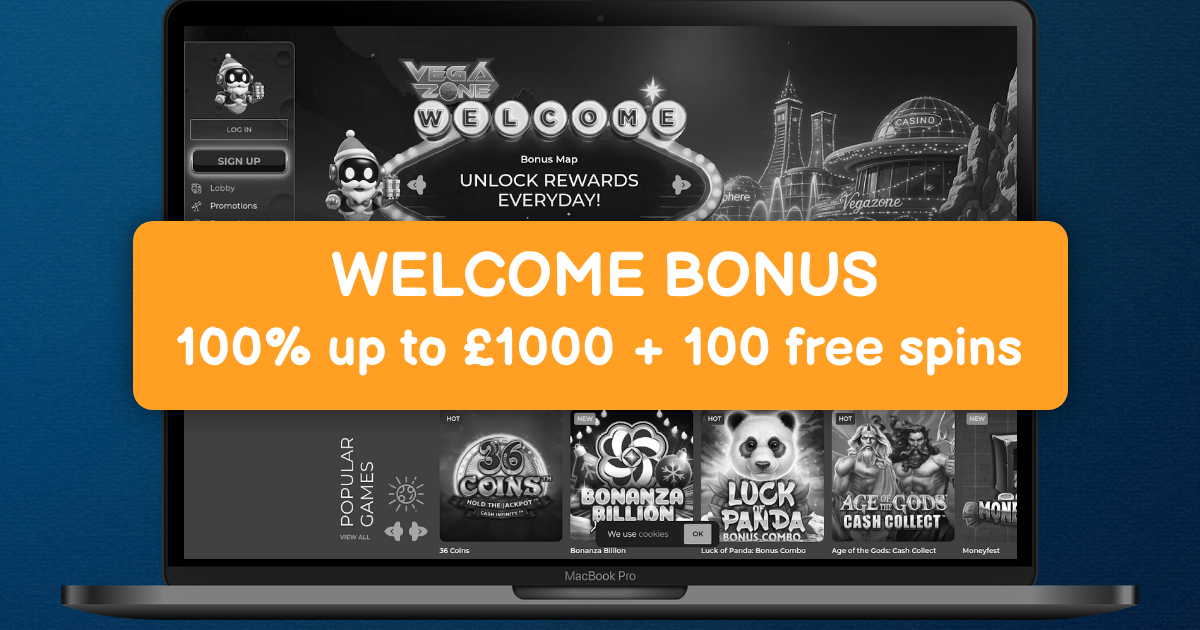 Vegazone Casino banner